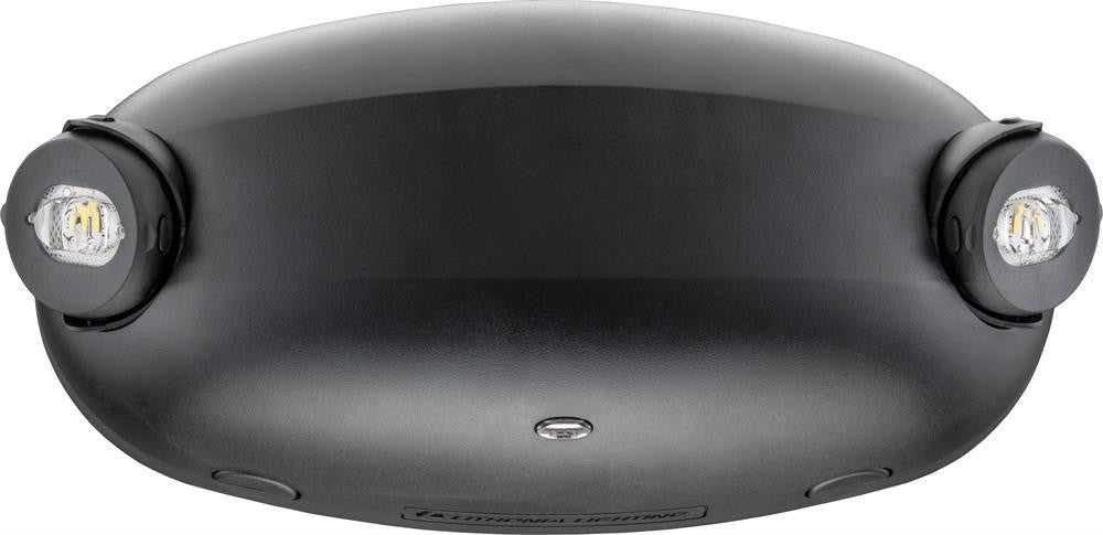 Twin Head LED Emergency Light, 120-277V, Nickel Cadmium Battery, Black Finish - ELM2L M12
