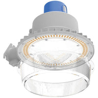 LED Barn Light, Adjustable Light Output, Switchable CCT- 3000K, 4000K, 5000K, 120-277V, NEMA Twist-Lock Receptacle Only, Natural Aluminum Finish - BGR ALO SWW2 MVolt PER DNA M2