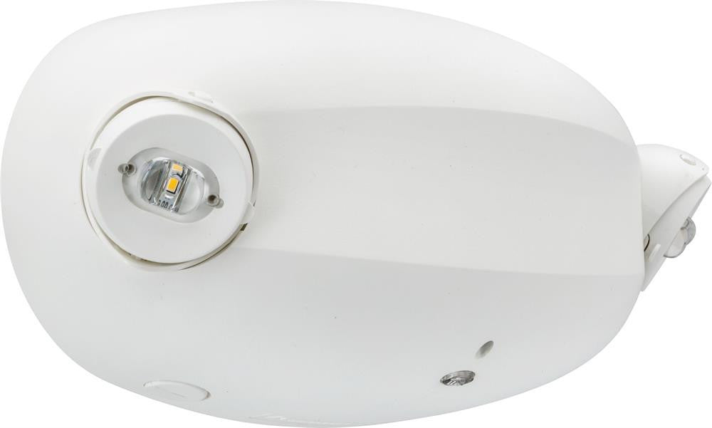 Twin Head LED Emergency Light, 2.4W, 120-347V, Self-Diagnostic & Remote Test, White Finish - ELM2L UVolt SDRT M12