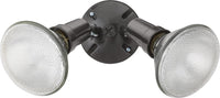 Twin par holder, (2) Up to 150W Outdoor PAR Medium Base Lamps, 120V, Dark Bronze Finish