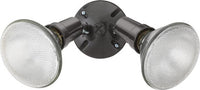 Twin par holder, (2) Up to 150W Outdoor PAR Medium Base Lamps, 120V, Dark Bronze Finish