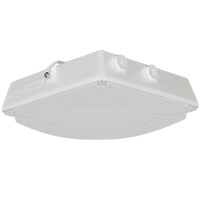 LED Canopy Light, Adjustable Light Output, Switchable CCT- 3000K, 4000K, 5000K, 120-277V, Button Type Photocell, Motion/Ambient Sensor, Dimming to 3V, White Finish