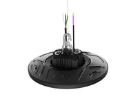 Compact Pro Industrial LED Round High Bay, Switchable Lumens- 12000LM, 15000LM & 18000LM, 120-347V, Switchable CCT- 4000K 5000K, 80 CRI, Glossy Black