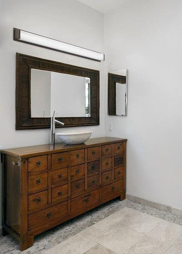 Traditional Square Vanity LED in 2FT or 3FT Brushed Nickel Finish, 3FT Nominal, 120-277V, 3000K, 90 CRI, Brushed Nickel