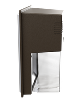 LED Mini WallPack, Adjustable Lumen Output - 1000, 1700, 2400LM, Switchable CCT 3000K, 4000K, 5000K, 80 CRI, 120-277V, Dark Bronze