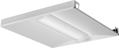 Basket LED lensed troffer 1x2, Nominal 4000 LM, Curved, linear prismatic, Generic dimming driver (0-10v), dims to 1%, 80+ CRI, 4000K