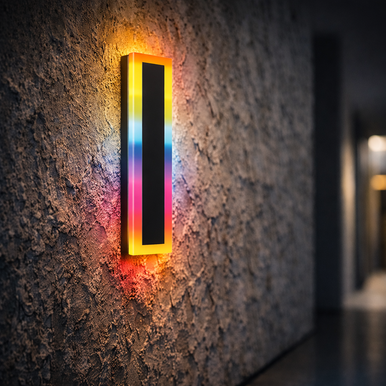 LED RGB Sconce Fixtures - Decorative Color Changing Lights - Wall Mounted - Choose Your Style and Size