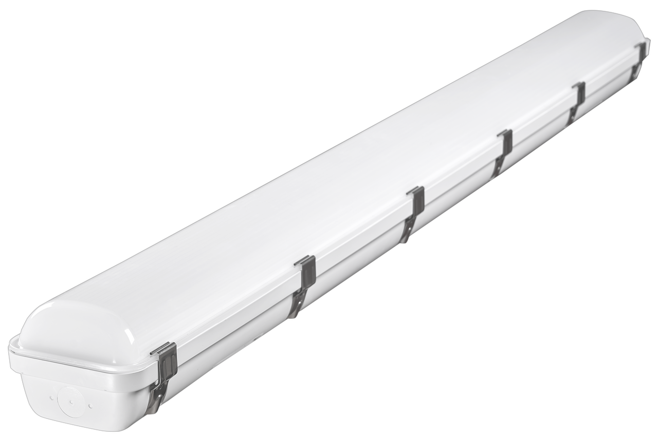 LED 4 Foot Vaportight - Watt Selectable 50W/35W/25W- Up to 6900 Lumens - Color Selectable 35K/40K/50K - 120-277V - Ceiling or Conduit Mount - With Emergency Battery Back Up