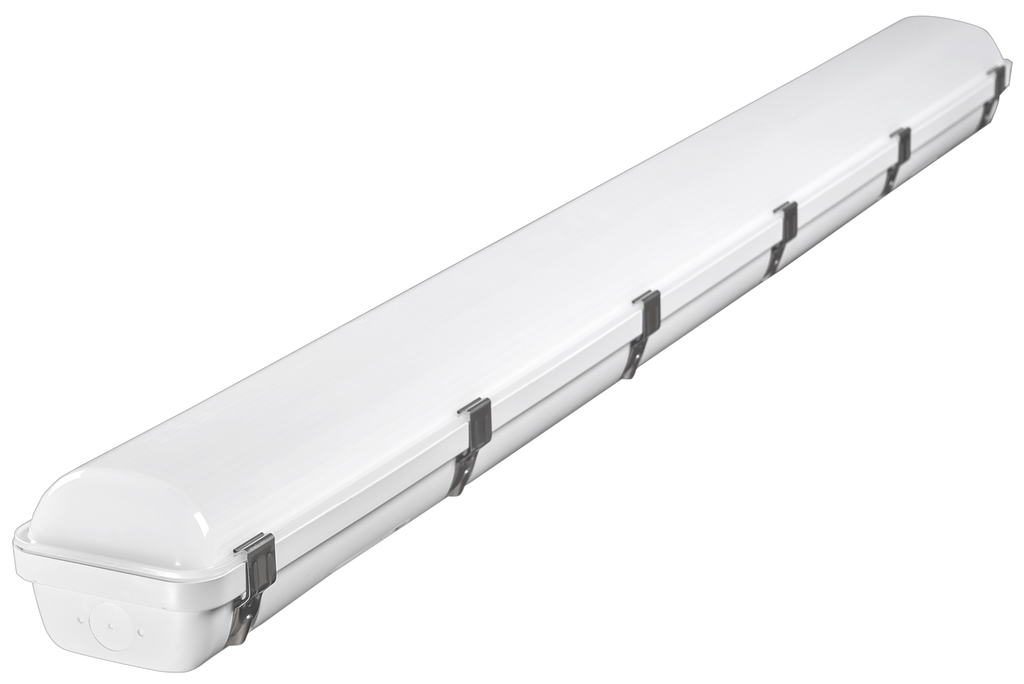 LED 4 Foot Vaportight - Watt Selectable 50W/35W/25W- Up to 6900 Lumens - Color Selectable 35K/40K/50K - 120-277V - Ceiling or Conduit Mount - With PIR Motion Sensor