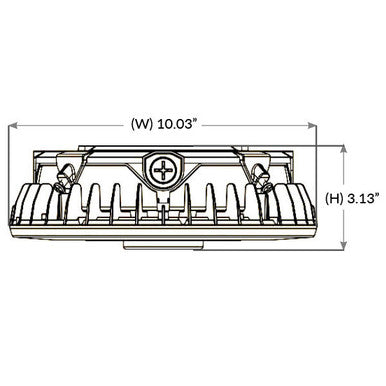 LED Halo Canopy Light - 25W - 3300 Lumens - 120-277V - Color Temperature Selectable 30K/40K/50K - Bronze Finish