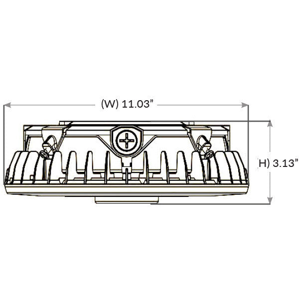 LED Halo Canopy Light with Motion Sensor - 75W - 10000 Lumens - 120-277V - Color Temperature Selectable 30K/40K/50K - Bronze Finish