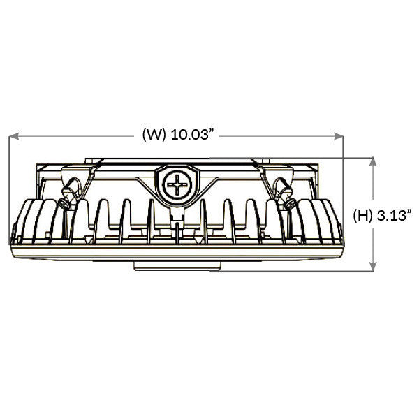 LED Halo Canopy Light with Motion Sensor - 55W - 7500 Lumens - 120-277V - Color Temperature Selectable 30K/40K/50K - Bronze Finish