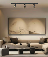 Art Gallery LED Track Lighting Fixture with Angle Arm - Black Finish - 24 Deg Beam - 820 Lumens - 3000K Soft White -12 Watt - 120V - Dimmable - 3 Contact Halo Style