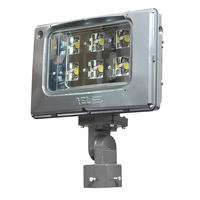 American Compact LED Floodlight, medium, Performance package, 277V-480V, Wide flood rectangle 6x5, Tenon slipfitter, knuckle, Bronze, 7-pin photocontrol receptacle, Shorting cap