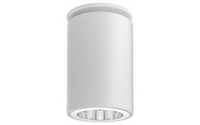 LDN 4IN Cylinder, 4000K, 2, 000 Lumens, LDN 4IN Round White Trim, Multi-Volt, 0-10V Driver Dims to 10%, Pendant Mount, Matte White