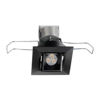 2IN Mini LED Gimbal, 12V, Square, 300 Nominal LM, 3500K, 80+ CRI, Spot, Black