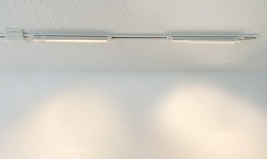 Light Bar Style LED Track Head Only  - 4 Foot - White Finish - 30 Degree Beam - 3840 Lumens - 3000K Soft White - 60 Watt - Dimmable - 3 Contact Halo Style