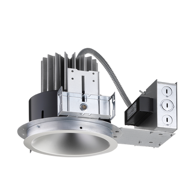8IN L-Series New Construction Downlight, Single Wall Wash, White