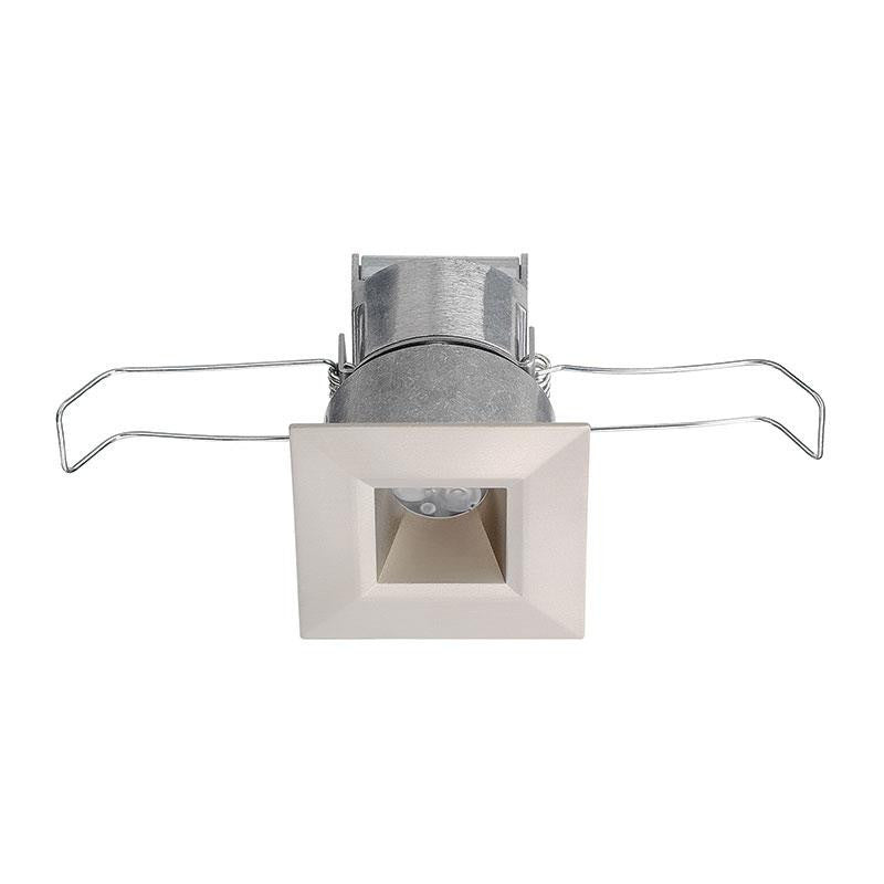 Juno Mini LED Square Downlight, Gen 2, Wet Location Approved, 3500K, Flood Optic, Satin Nickel - MD1LG2 SQ 03LM 35K 80CRI FL WL SN