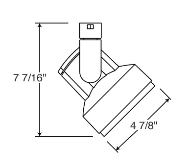 Trac-Master Cylindra LED, Generation 2, 3000K, 80 CRI, Phase Dimmable, Narrow Flood, White