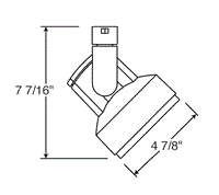 Trac-Master Cylindra LED, Generation 2, 3000K, 80 CRI, Phase Dimmable, Narrow Flood, Silver