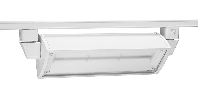 Trac-Master Close-to-Trac LED Wall Wash/Flood, TEK Adapter, 3500K, 80 CRI, Phase Dimmable, White