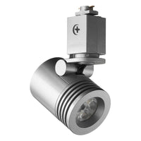 Trac 12 LED Mini-Cylinder Spotlight, Generation 2, 3000K, 80 CRI, Flood, Silver, Mini Cylinder Snoot Accessory - Silver
