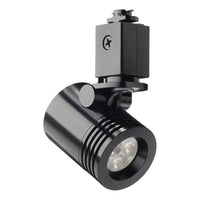 Trac 12 LED Mini-Cylinder Spotlight, Generation 2, 4000K, 80 CRI, Spot, Black, Mini-Cylinder Snoot Accessory - Black