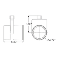 Trac-Master Flat Back Cylinder LED,4000K,90 CRI,Phase Dimmable,Flood,Silver