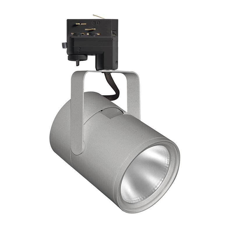 Trac-Master Flat Back Cylinder LED, 4000K, 90 CRI, Phase Dimmable, Narrow Flood, Silver