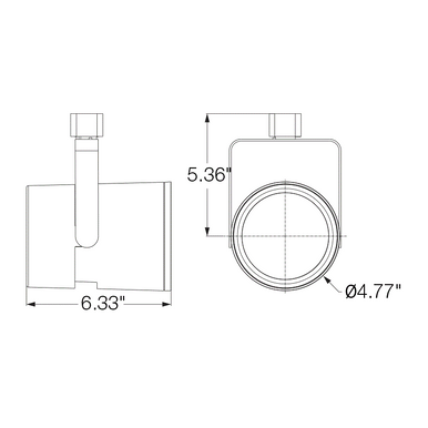 Trac-Master Flat Back Cylinder LED, 4000K, 90 CRI, Phase Dimmable, Narrow Flood, Black