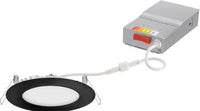 4IN Wafer-Thin LED Down-Light, Switchable CCT - 2700K, 3000K, 3500K, 4000K, 5000K, 90+ CRI, Matte Black