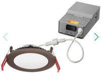 4IN Wafer-Thin LED Down-Light, Switchable CCT - 2700K, 3000K, 3500K, 4000K, 5000K, 90+ CRI, Oil Rubbed Bronze