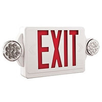 Quantum thermoplastic exit/unit combo, Stencil Face, White, Single with extra faceplate and color panel for field conversion to double face, Red, High output battery, Less lamp heads