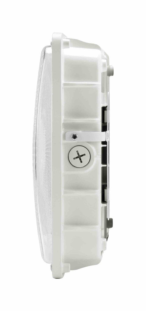 LED Square Garage Canopy Light - Watt Selectable 60W/48W/36W/25W - Up To 8000 Lumens - Ceiling or Conduit Mount - Color Selectable 30K/40K/50K - 120-277V - White