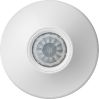 Low Voltage Ceiling Mount Sensor, Passive Dual Technology, Large Motion / Extended Range 360° Lens, Photocontrol w/ Auto Dimming 0-10V Output Provided by Other Device(s), Low Temperature / High Humidity, Rear RJ-45 Ports