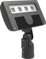 LED Flood Luminaire, 12539 lumens, 4000K, 70CRI, Medium Spot, 120-277V, Integral Slipfitter, Black Finish