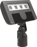 LED Flood Luminaire, 12539 lumens, 4000K, 70CRI, Medium Spot, 120-277V, Integral Slipfitter, Black Finish