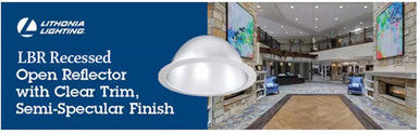 LBR 6IN Round New Construction Housing, Switchable lumens, Switchable CCT, Clear, Semi-Specular Chrome Trim, Medium Wide Light Distribution, Multi-Volt, Dimming 0-10V - Model LBR6 NCH ALO1 SWW1 AR LSS MWD MVOLT UGZ