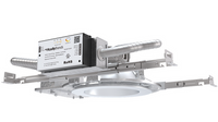 LBR 6IN Round New Construction Housing, Switchable lumens, Switchable CCT, Metallic Silver Reflector, Medium Wide Light Distribution, Multi-Volt, Dimming 0-10V - Model LBR6 NCH ALO2 SWW1 MS MWD MVOLT UGZ