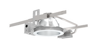 LBR 8IN Round New Construction Housing, Switchable lumens, Switchable CCT, Clear, Semi-Specular Chrome Trim, Medium Wide Light Distribution, Multi-Volt, Dimming 0-10V, Quick Disconnect Plugs - Model LBR8 NCH ALO2 SWW1 AR LSS MWD MVOLT UGZ QDS