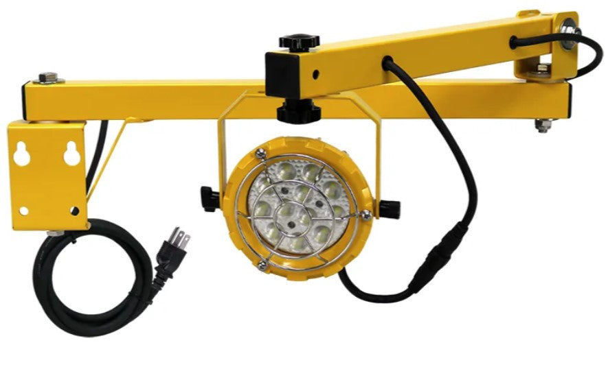 Loading Dock Light Fixtures With 30 Watt Integrated Round LED - 3300 Lumens - 6000K Daylight - Plug In 120V