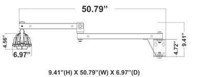 Loading Dock Light Fixtures With 30 Watt Integrated Round LED - 3300 Lumens - 6000K Daylight - Plug In 120V