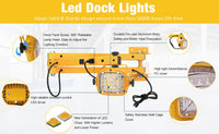 Loading Dock Light Fixtures With 60 Watt Integrated Round LED - 6600 Lumens - 6000K Daylight - Plug In 120V