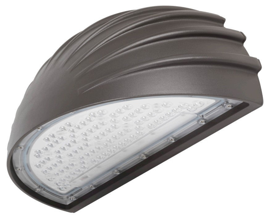 45 Watt LED Half Moon Wall Pack - 6300 Lumens - 5000K Daylight - 120-277V - Bronze Finish - Photocell