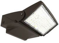 LED Uplight Adjustable Wallpack - Multi Watt Selectable 20W/30W/40W - Color Selectable 30K/40K/50K - Built-in Photocell with Switch - Bronze Finish - 0-10V Dimmable - 120-277V