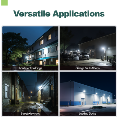 LED Uplight Adjustable Wallpack - Multi Watt Selectable 20W/30W/40W - Color Selectable 30K/40K/50K - Built-in Photocell with Switch - Bronze Finish - 0-10V Dimmable - 120-277V