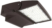LED Uplight Adjustable Wallpack - Multi Watt Selectable 50W/65W/80W - Color Selectable 30K/40K/50K - Built-in Photocell with Switch - Bronze Finish - 0-10V Dimmable - 120-277V