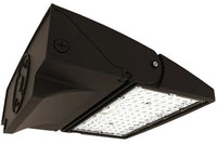 LED Uplight Adjustable Wallpack - Multi Watt Selectable 50W/65W/80W - Color Selectable 30K/40K/50K - Built-in Photocell with Switch - Bronze Finish - 0-10V Dimmable - 120-277V