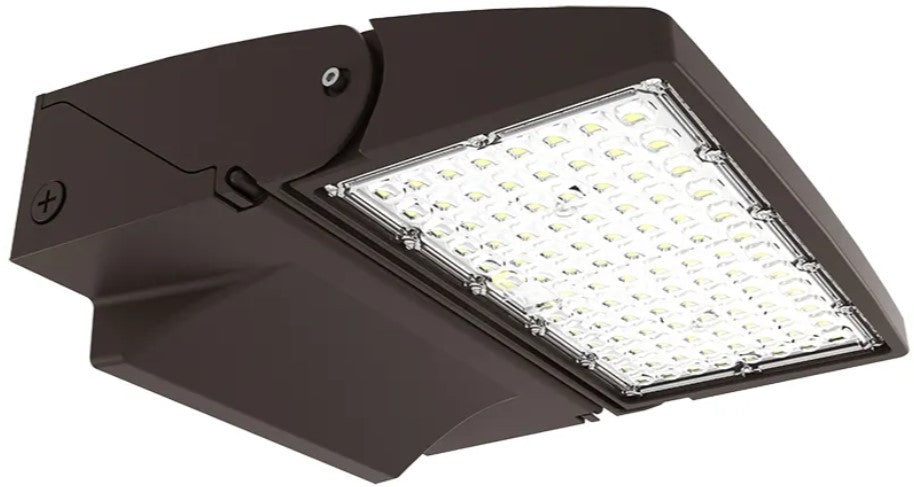 LED Uplight Adjustable Wallpack - Multi Watt Selectable 90W/105W/120W - Color Selectable 30K/40K/50K - Built-in Photocell with Switch - Bronze Finish - 0-10V Dimmable - 120-277V